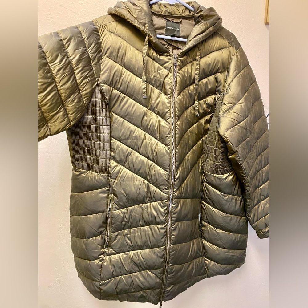 5/$25 EUC Gorgeous Green Lane Bryant Puffer Coat/Jacket Size 22/24